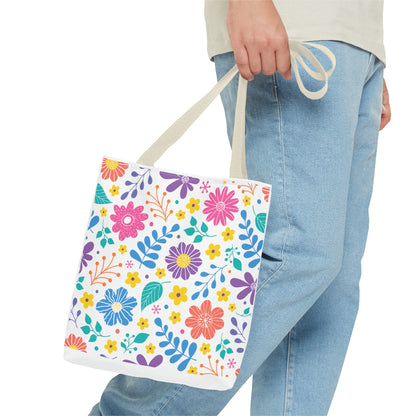 Summer Graphic Wild Flower Tote Bag
