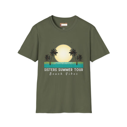 Graphic Sister Tour Comfort T-shirt, Christian Sister Outdoor Group Vacation Tees, Tees for Sisters Beach Cruise Trip