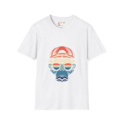 Retro Summer Graphic Monkey Man Designed Comfort T-shirt
