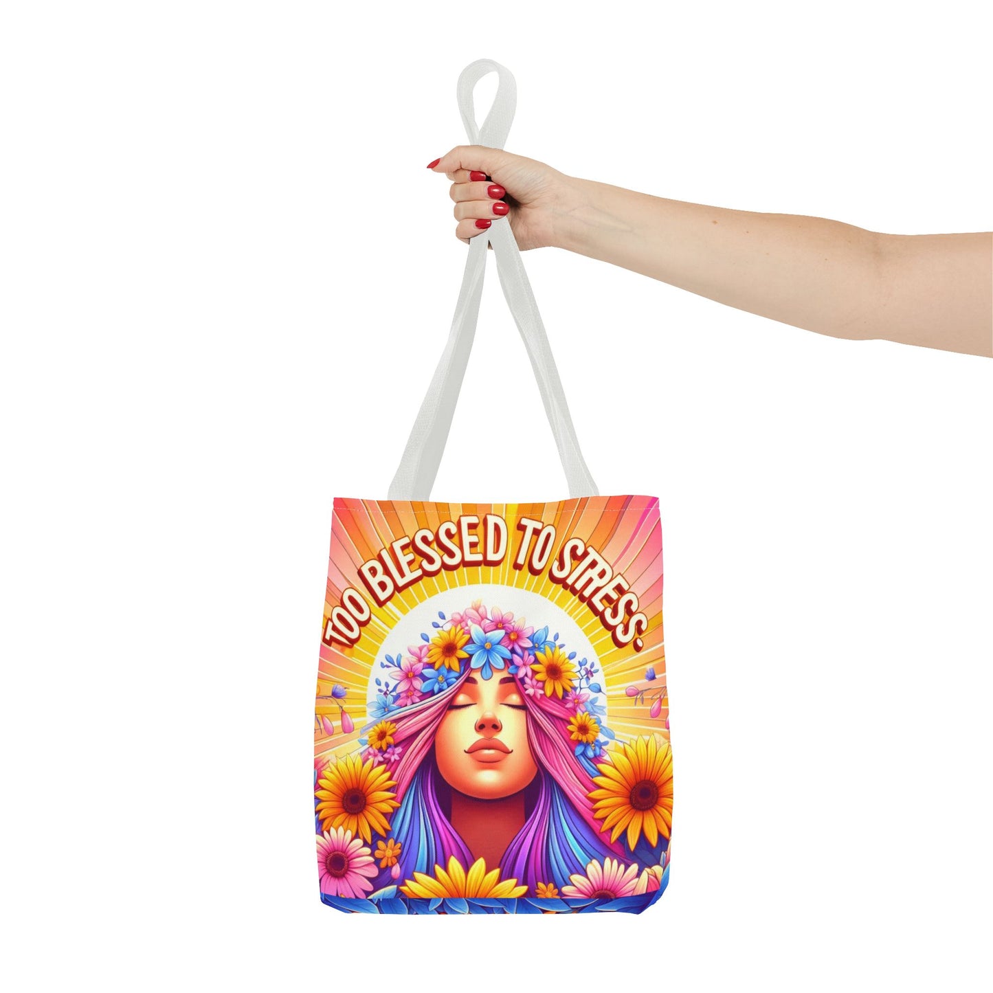 Graphic Too Blessed To Stress Style Tote Bag
