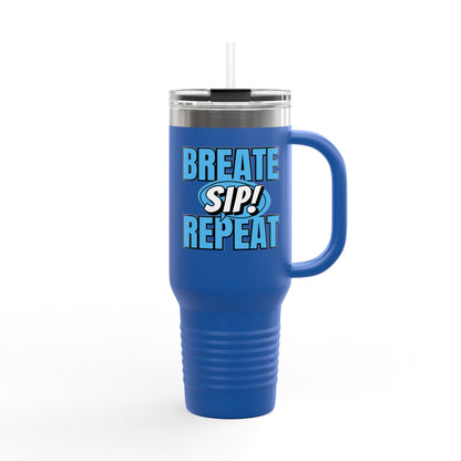 Breathe Sip Repeat Insulated Travel Mug