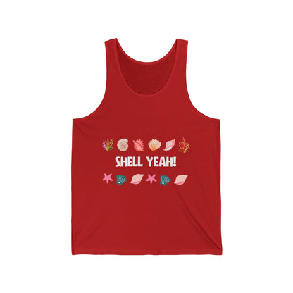 "Shell Yeah" Beach Lovers Ultimate Comfort Styled Unisex Summer Tank Top