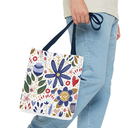 Summer Graphic Wild Flower Tote Bag