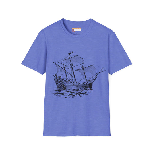 Columbus Day Cargo Ship Graphic Comfort Unisex T-shirt