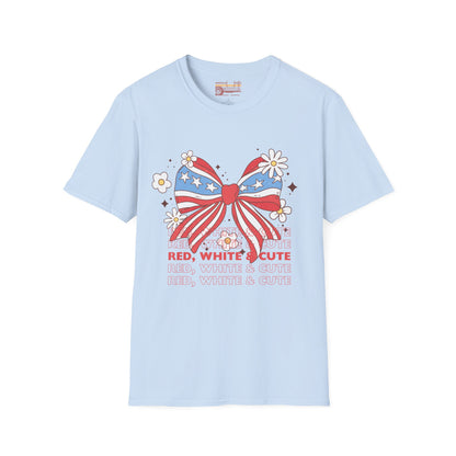 Red, White And Cute Ultimate Comfort Unisex Independent day July 4th T-shirt