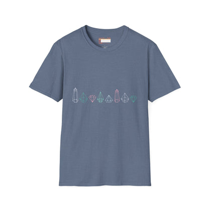 Graphic Designed Comfort Minimalist Precious Stones T-shirt