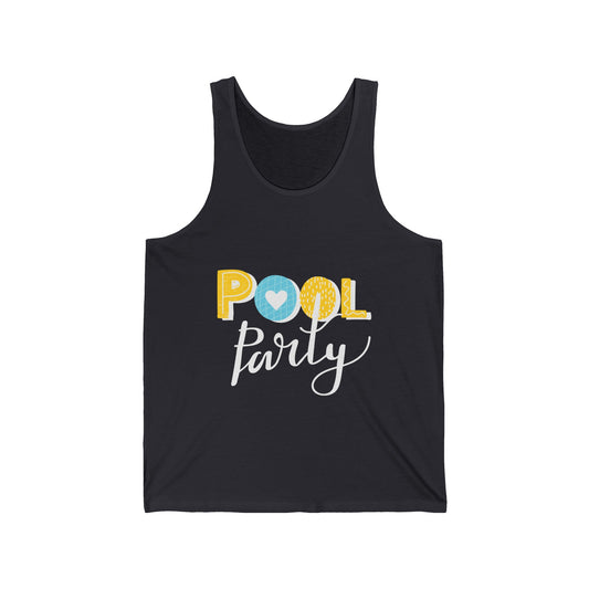 Beach Pool Party Lovers Ultimate Comfort Styled Funny Unisex Summer Tank Top