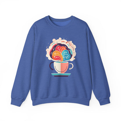 Graphic Designed Minimalist Unisex Coffee Genuis Crewneck Sweatshirt