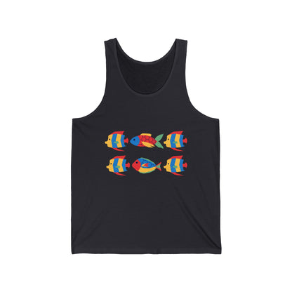 Ultimate Comfort Styled Unisex Summer Fish colored Tank Top