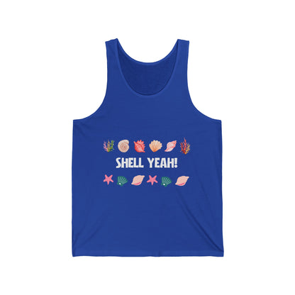 "Shell Yeah" Beach Lovers Ultimate Comfort Styled Unisex Summer Tank Top