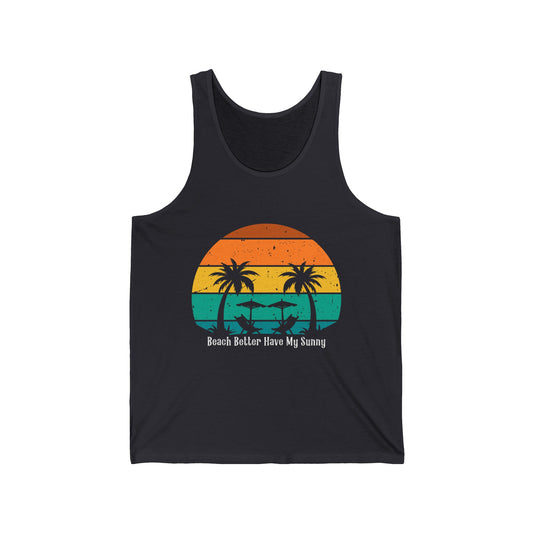 Beach Lovers Ultimate Comfort Styled Funny Unisex Summer Tank Top