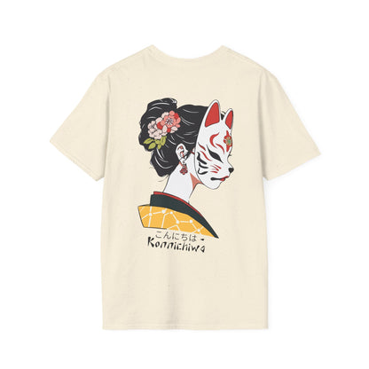 Masked Japanese Geisha Graphic Ultimate Comfort Styled Unisex T-shirt