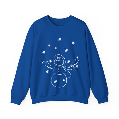 Graphic Designed Holiday Love Christmas Snowman Holiday Theme Unisex Crewneck Sweatshirt