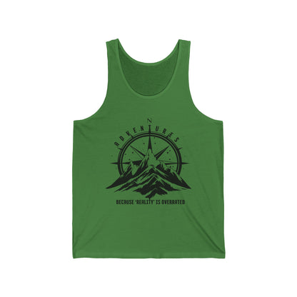 Adventure With Overrated Reality Graphic Ultimate Comfort Styled Unisex Tank Top