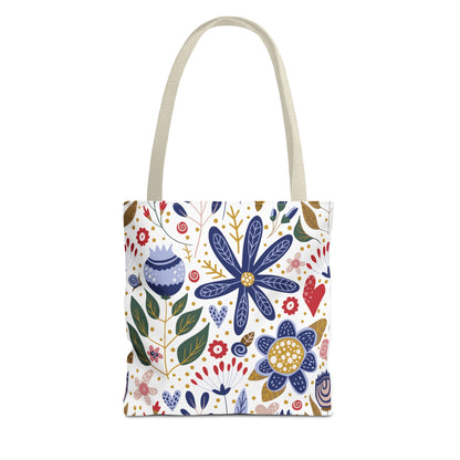 Summer Graphic Wild Flower Tote Bag