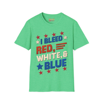 July 4th Independence Day Red, Blue And White Ultimate Comfort Unisex T-shirt