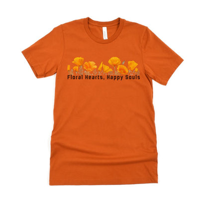 Floral Hearts Happy Soul Graphic Ultimate Comfort Styled Unisex T-shirt