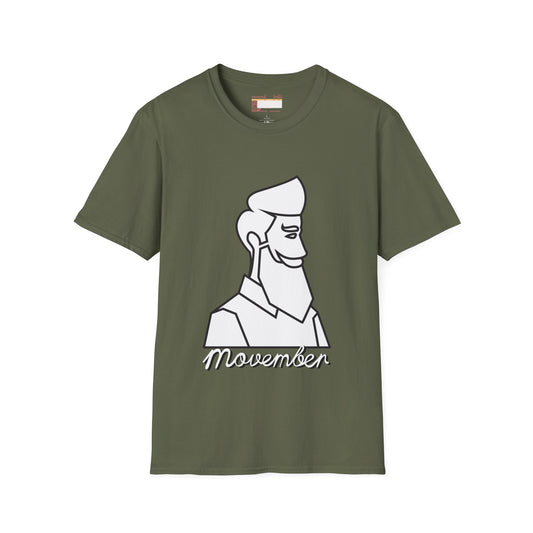 Movember Moustache Bearded Gang Beard Graphic Comfort Unisex T-shirt