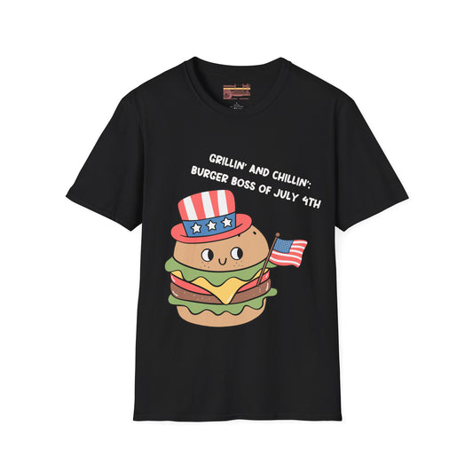 Grilling and Chilling, Burger Boss of July 4th Ultimate Comfort Unisex T-shirt