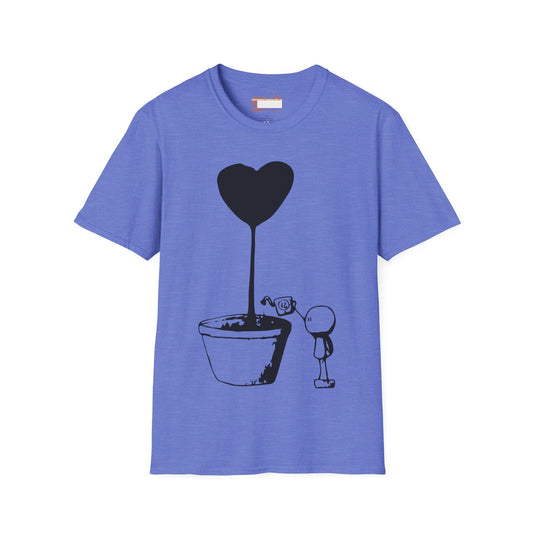 Love Grows Valentines day Lovers Cute Graphic Comfort Unisex T-shirt