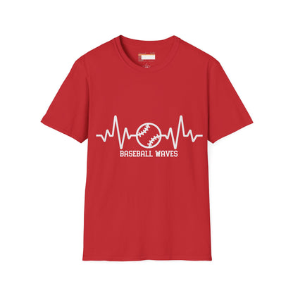 Graphic Baseball Waves Baseball Fan Unisex Comfort T-shirt