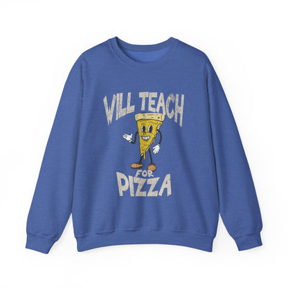 Graphic Designed Minimalist Unisex Pizza Lover World Pizza Day Crewneck Sweatshirt