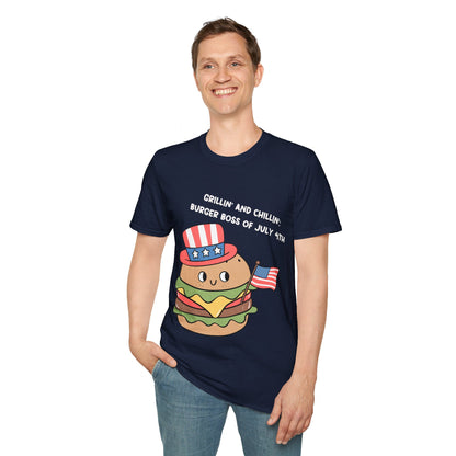 Grilling and Chilling, Burger Boss of July 4th Ultimate Comfort Unisex T-shirt