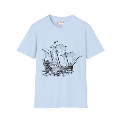 Columbus Day Cargo Ship Graphic Comfort Unisex T-shirt
