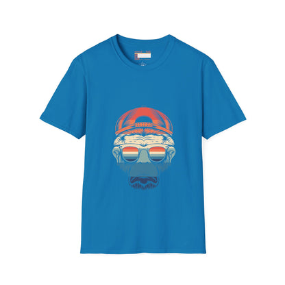 Retro Summer Graphic Monkey Man Designed Comfort T-shirt