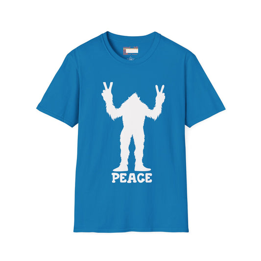 Graphic Designed Minimalist Big Foot Peace Sign Unisex Comfort Styled T-shirts