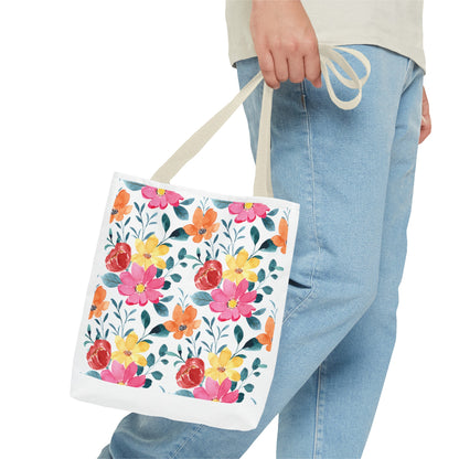 Summer Graphic Wild Flower Tote Bag