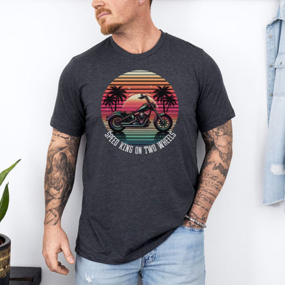Speed King On Two Wheels Ultimate Comfort Styled Graphic T-shirt