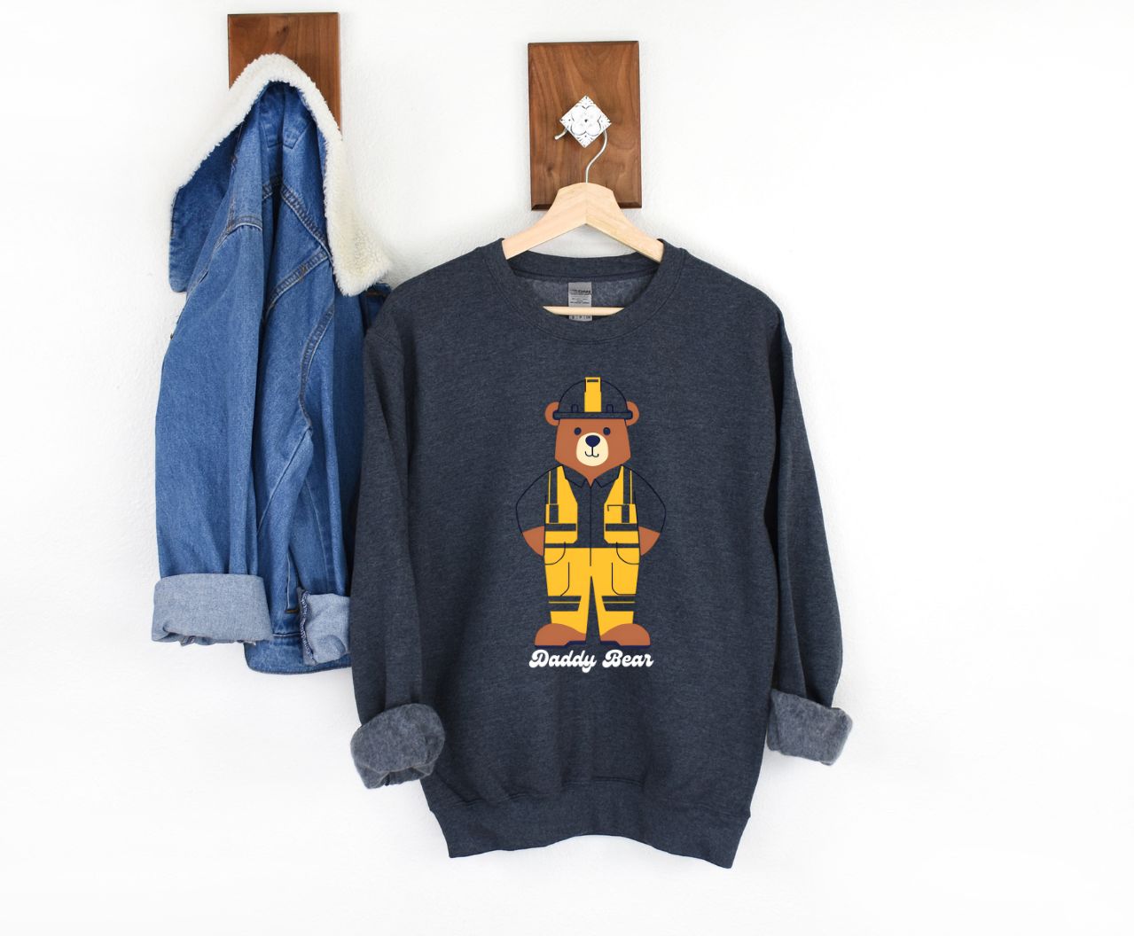 Graphic Fathers Day Sweatshirts, Gifts For Construction Working Dad,