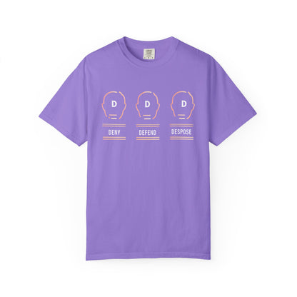Deny Defend Depose apparel, Custom Color Activism Shirts, Shirts for Union Activists, T-shirt for Social crusader, Freedom Fighter T-shirts