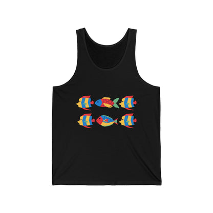Ultimate Comfort Styled Unisex Summer Fish colored Tank Top