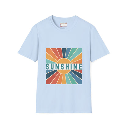 Retro Sunshine Tees, Hiking Summer Designed Comfort T-shirt