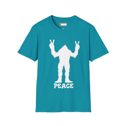 Graphic Designed Minimalist Big Foot Peace Sign Unisex Comfort Styled T-shirts