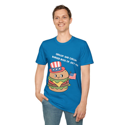 Grilling and Chilling, Burger Boss of July 4th Ultimate Comfort Unisex T-shirt