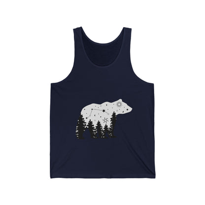 Ultimate Comfort Styled Unisex Forest Bear Summer Tank Top