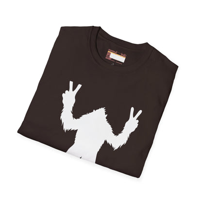 Graphic Designed Minimalist Big Foot Peace Sign Unisex Comfort Styled T-shirts
