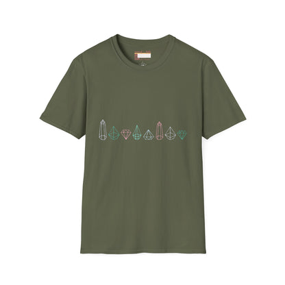 Graphic Designed Comfort Minimalist Precious Stones T-shirt