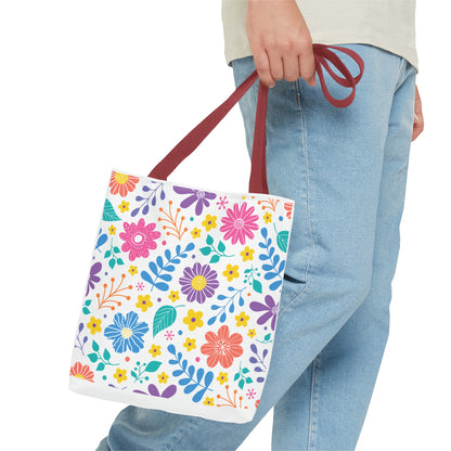 Summer Graphic Wild Flower Tote Bag
