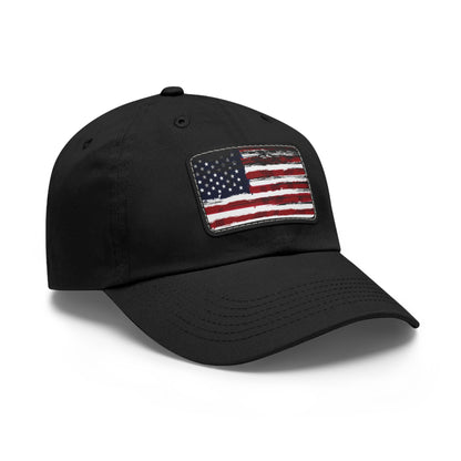 July 4th Dad Hat with Leather Patch Design