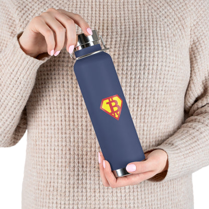 Bitcoin Sheild Copper Vacuum Insulated Bottle, 22oz