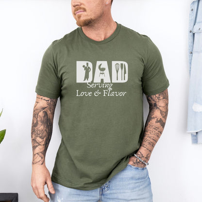Chef Dad Serving Love & Flavor Ultimate Comfort T-shirt