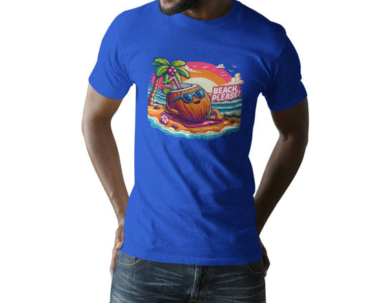 Graphic Summer Suntan "Beach Please" Designed Unisex T-shirts