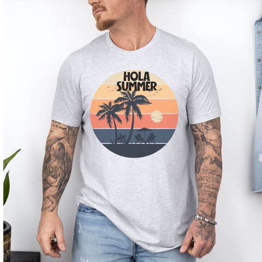 Hola Summer Cute Summer Couple T-shirts