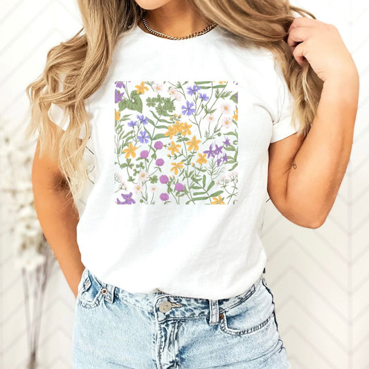 Floral Combination Ultimate Comfort Styled Graphic T-shirt