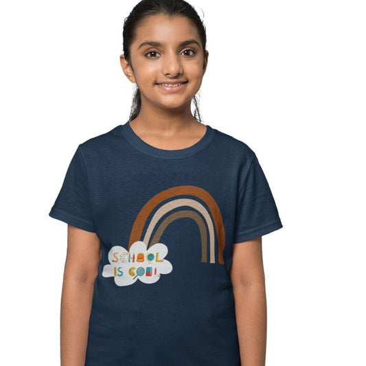 Designed Kids School Is Cool Graphic Print T-shirts