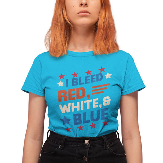 July 4th Independence Day Red, Blue And White Ultimate Comfort Unisex T-shirt